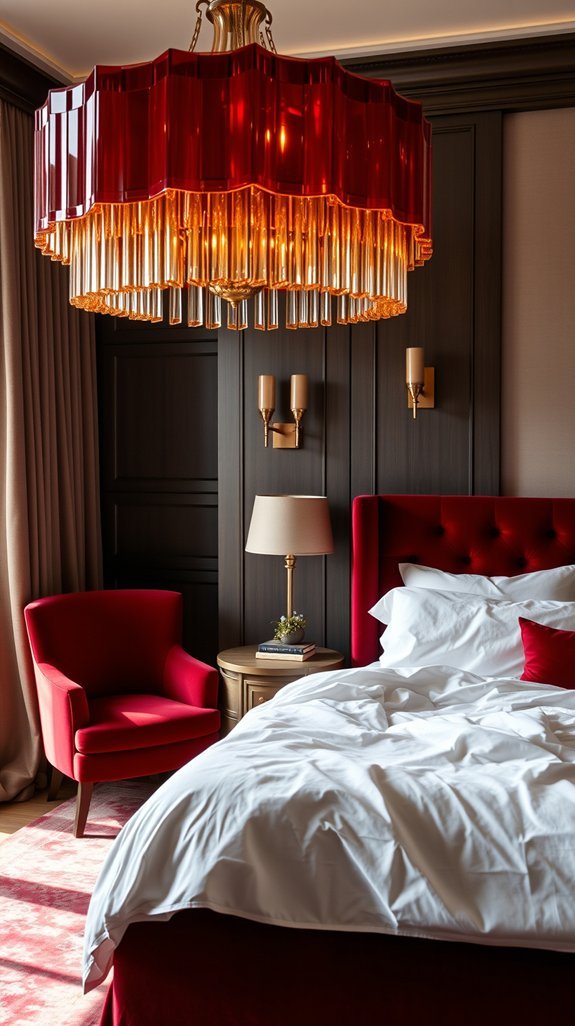 choose burgundy velvet chair chandelier