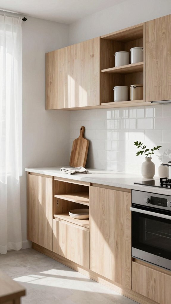clear countertops organized drawers minimal aesthetics
