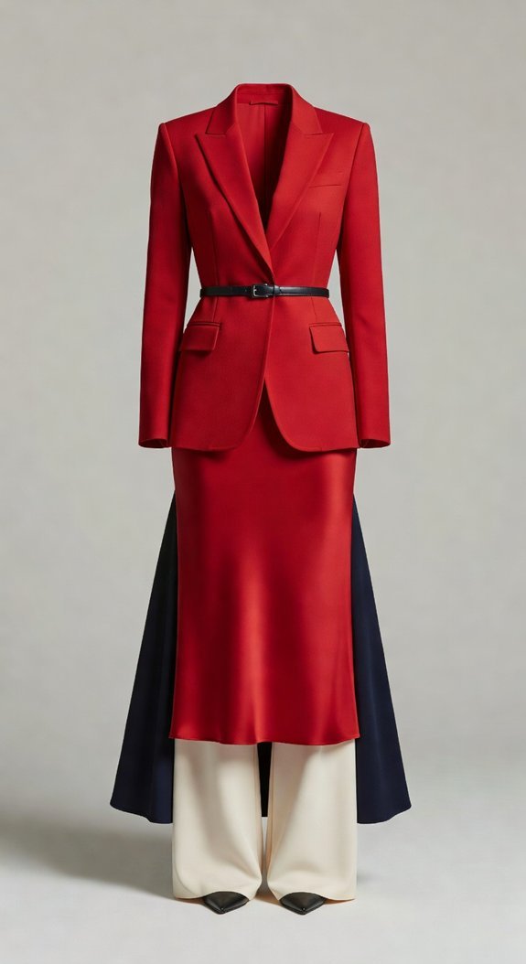 control red with proportion and fit