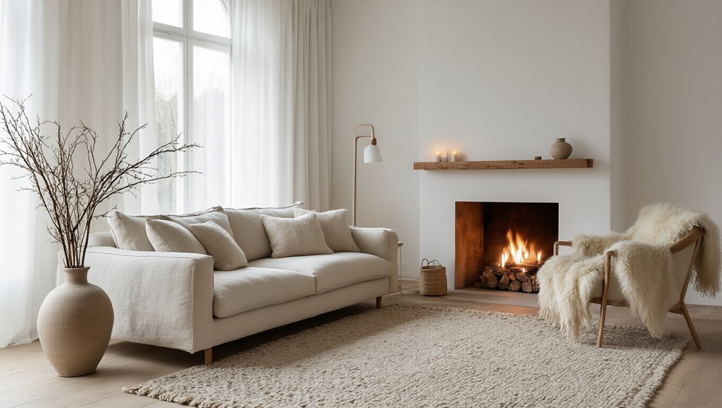 cozy scandinavian living room year round