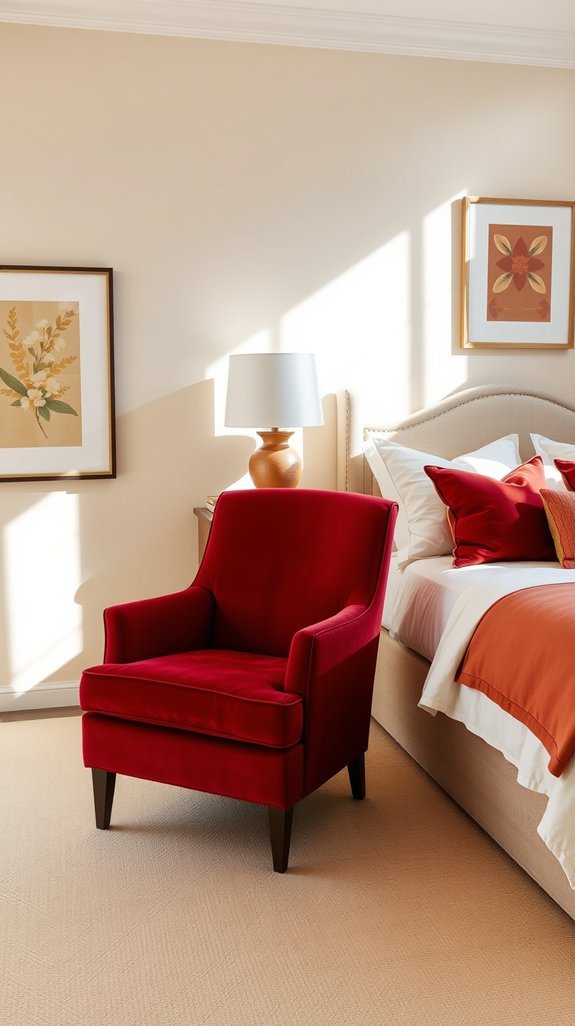 crimson furniture grounds neutral room