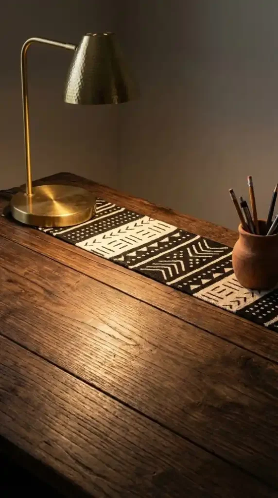 Reclaimed-walnut-desk-styled-with-three-minimal-tactile-objects-only