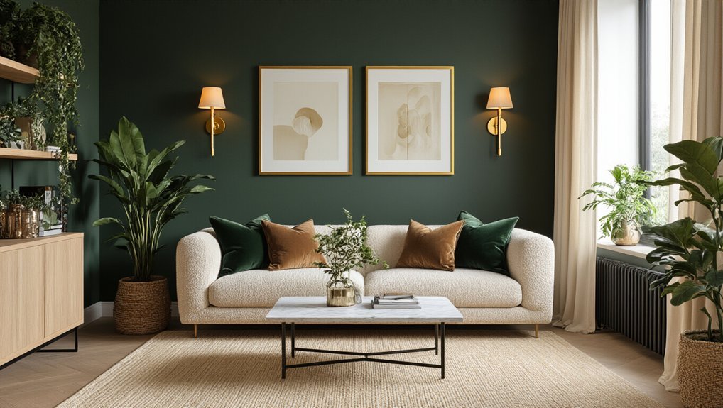 dark green accent wall ideas showcased