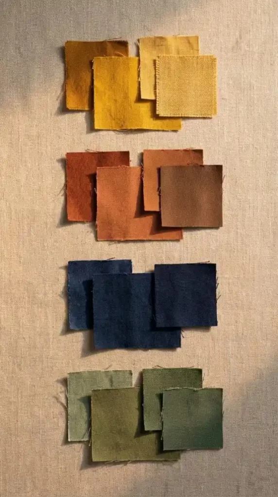 deep-ochre-mustard-yellow-gold-fabric-swatches