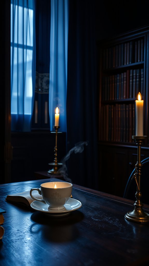 deep blue timeless scholarly ambiance