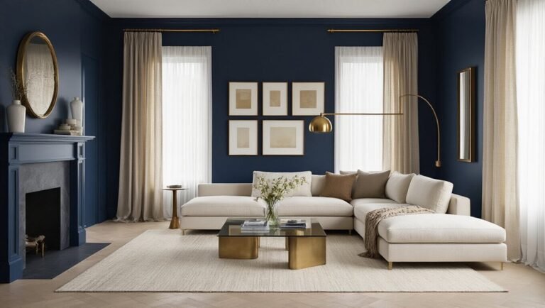 dramatic navy living rooms