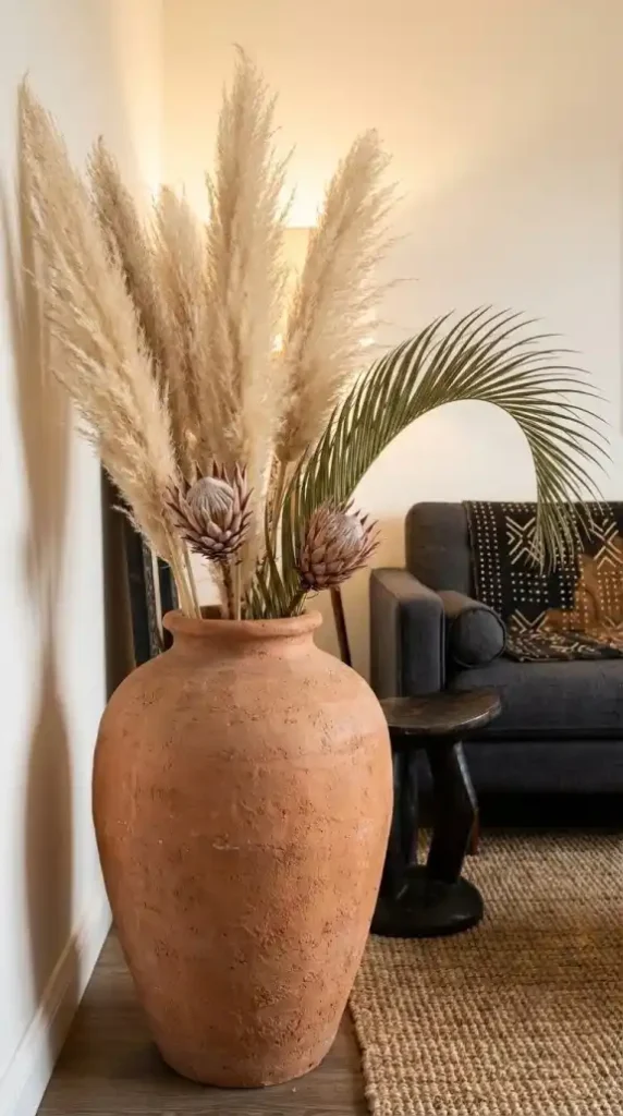 editorial-shot-large-terracotta-vase-afro-bohemian-corner