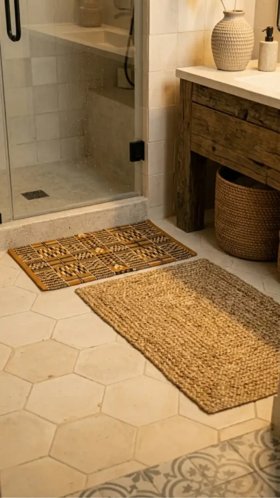 editorial-shot-of-an-afro-bohemian-bathroom-floor