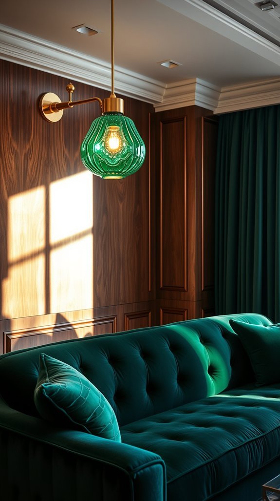 emerald glass lighting elegance