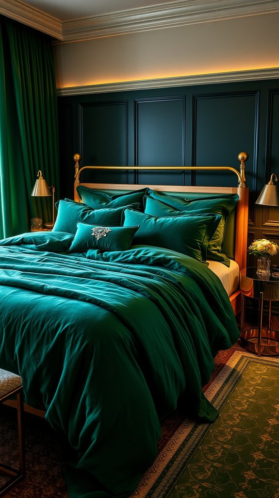 emerald velvet jeweled sanctuary