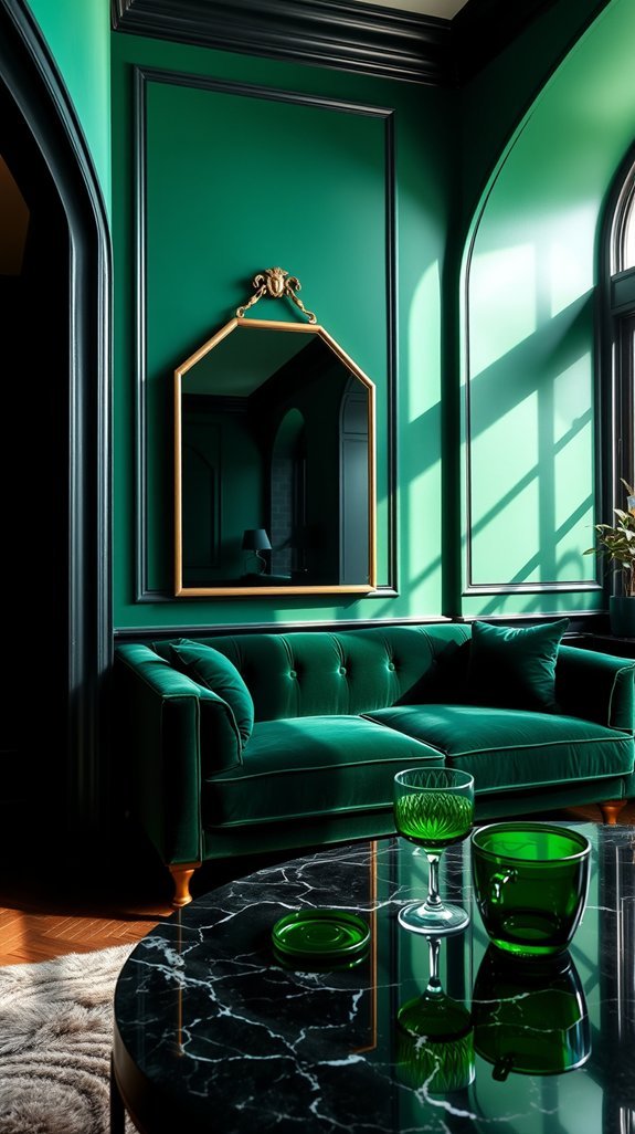 emerald versus matte black drama