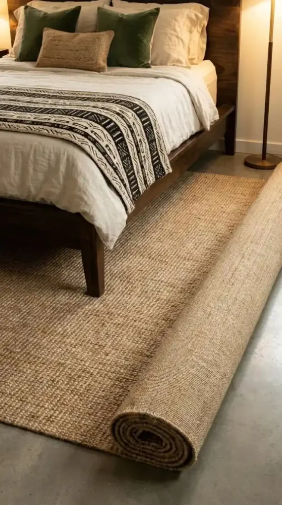 extending-under-the-dark-wood-bed-frame-on-both-visible-sides