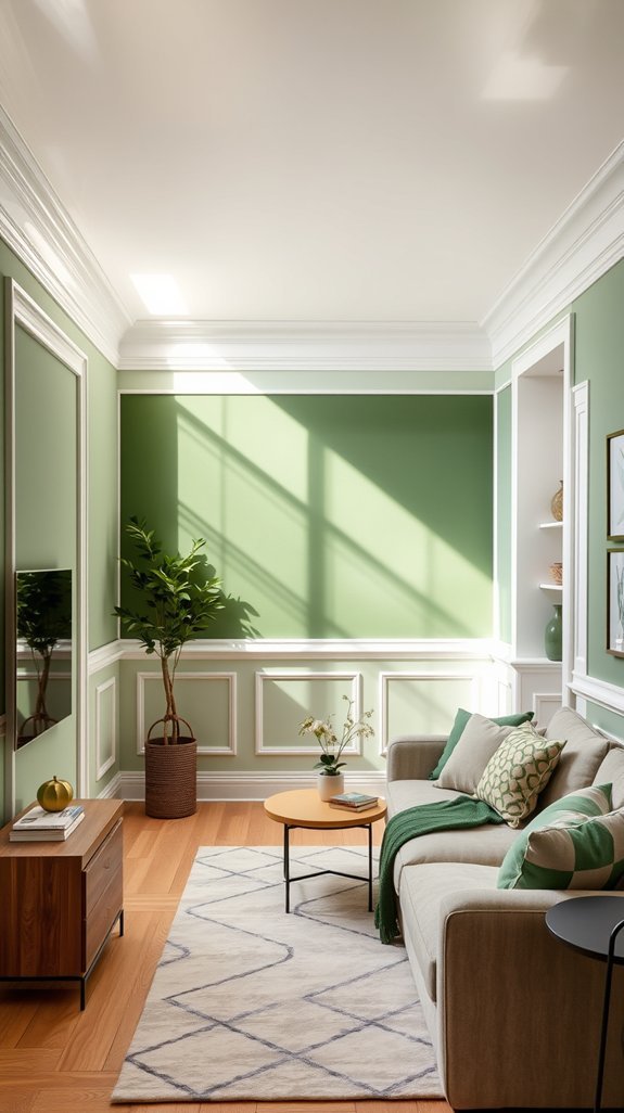 forest green in small rooms expands spaces