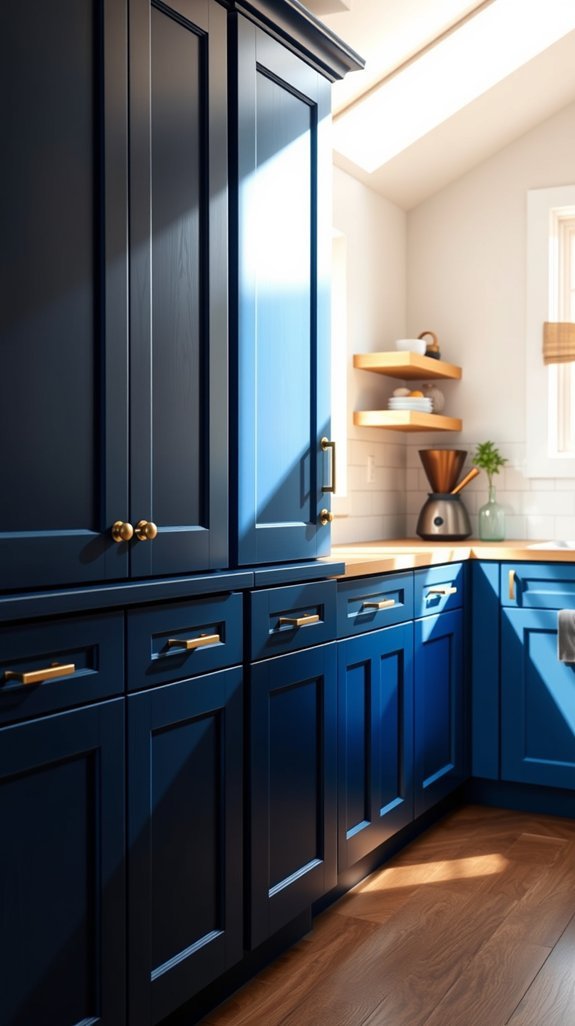 glossy cobalt versus matte navy