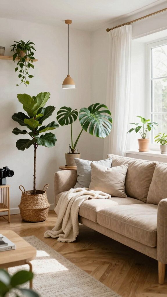 greenery brightens minimalist interiors gracefully