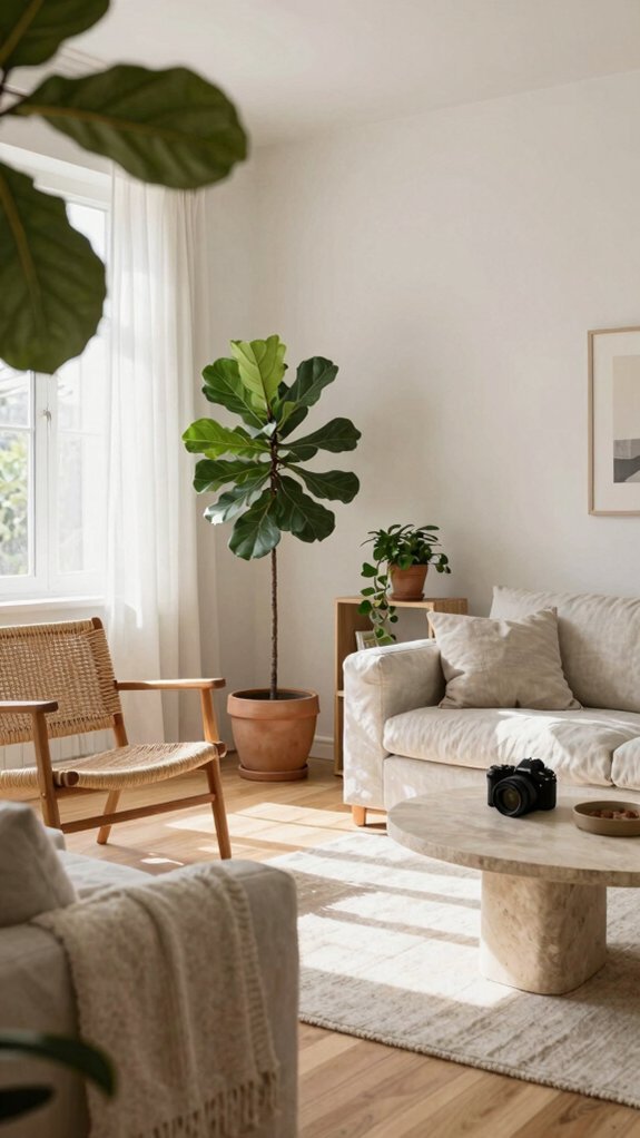 greenery softens scandinavian interiors
