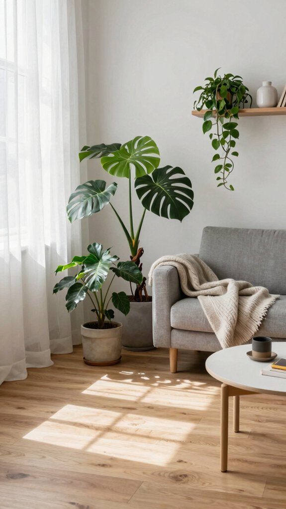 greenery softens scandinavian interiors