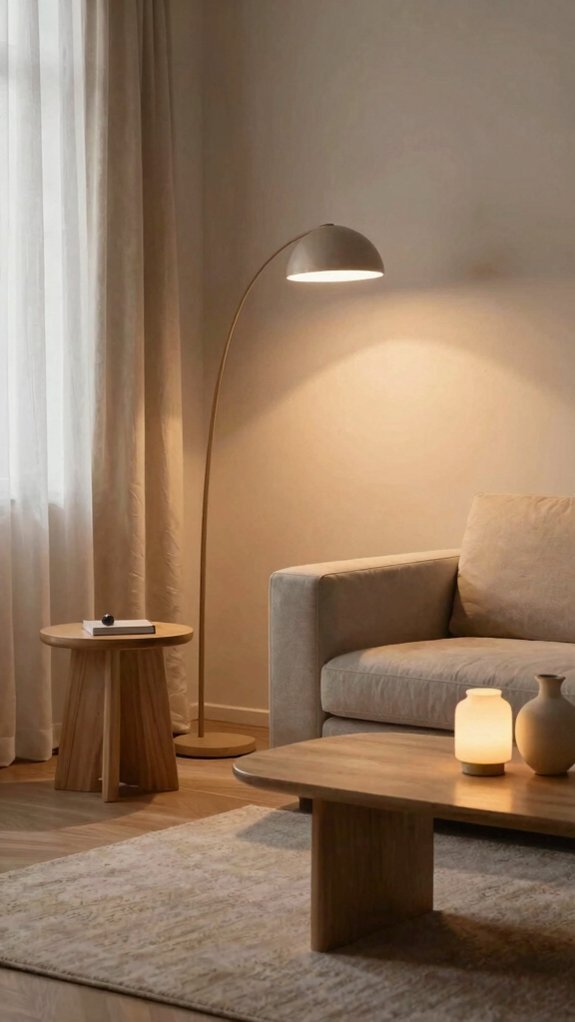 intimate lighting focal points created