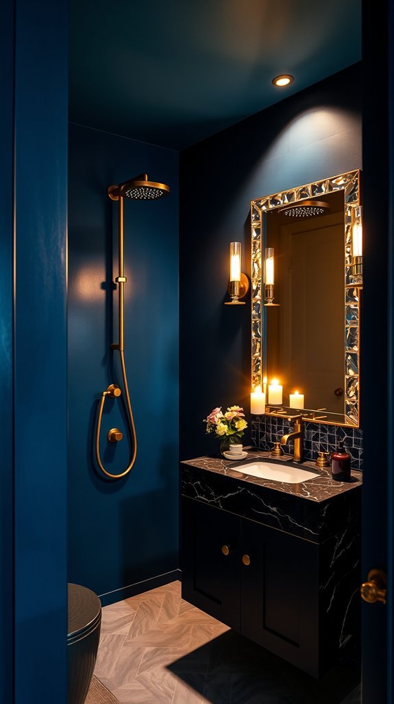 jewel toned bathroom budget swaps