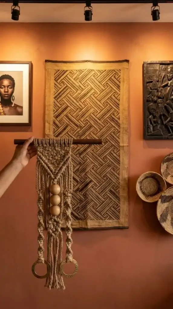 Jute-macramé-with-brass-rings-completing-gallery-diamond-at-lower-left