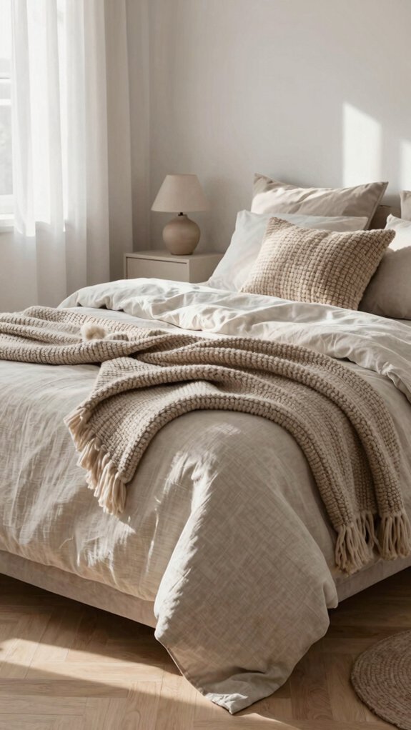 layered textiles for cozy sanctuary