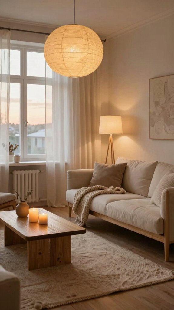 layered warm lighting creates coziness