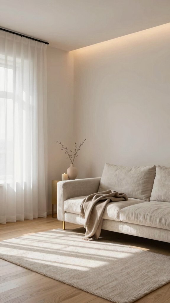 layered warm whites cozy realism