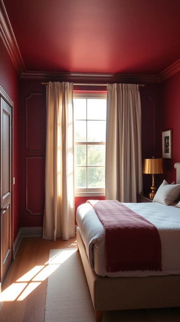 light dictates burgundy shade
