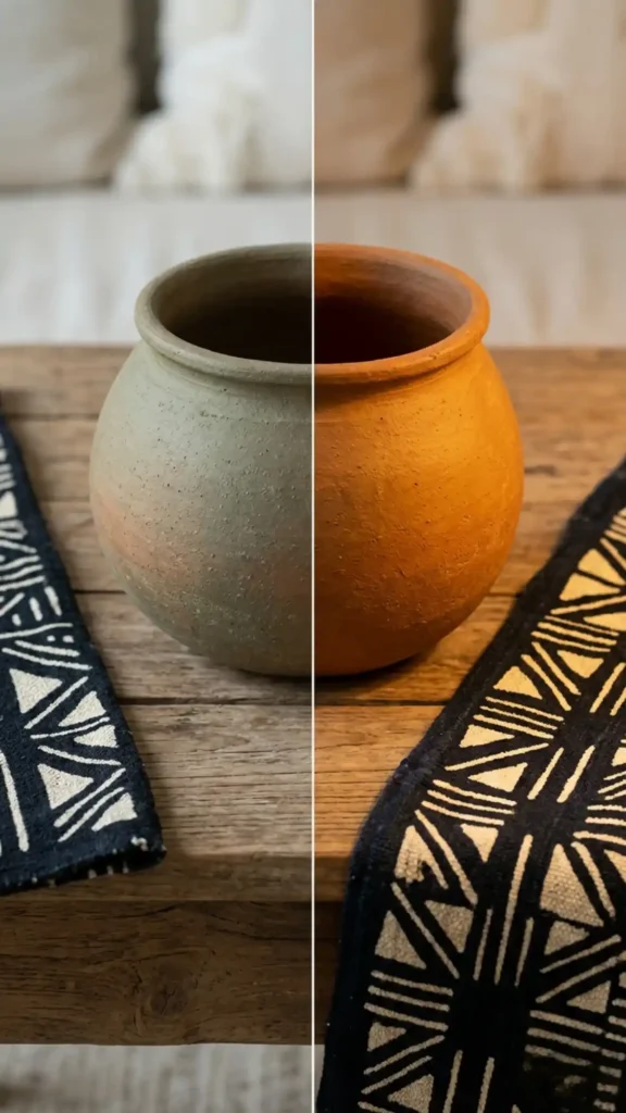 Terracotta-vessel-under-cool-white-versus-warm-amber-light
