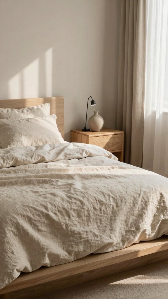 linen bedding for restful japandi