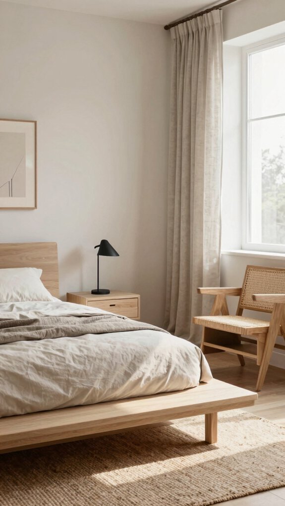 low profile bed creates space