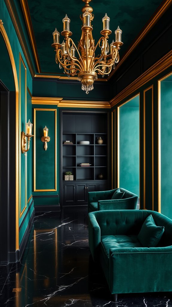 matte black anchors dramatic palette