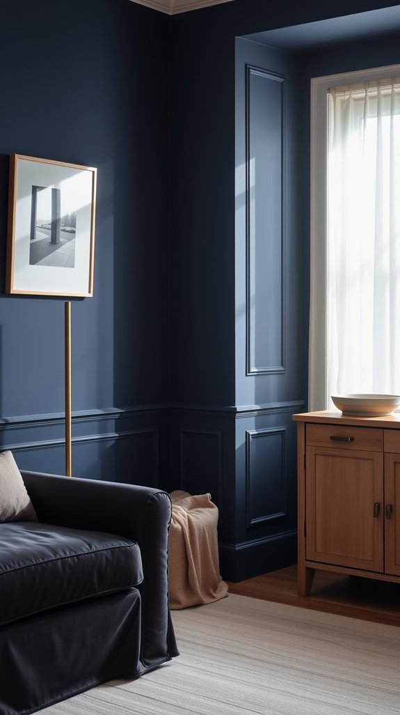 midnight blue antique brass aesthetics
