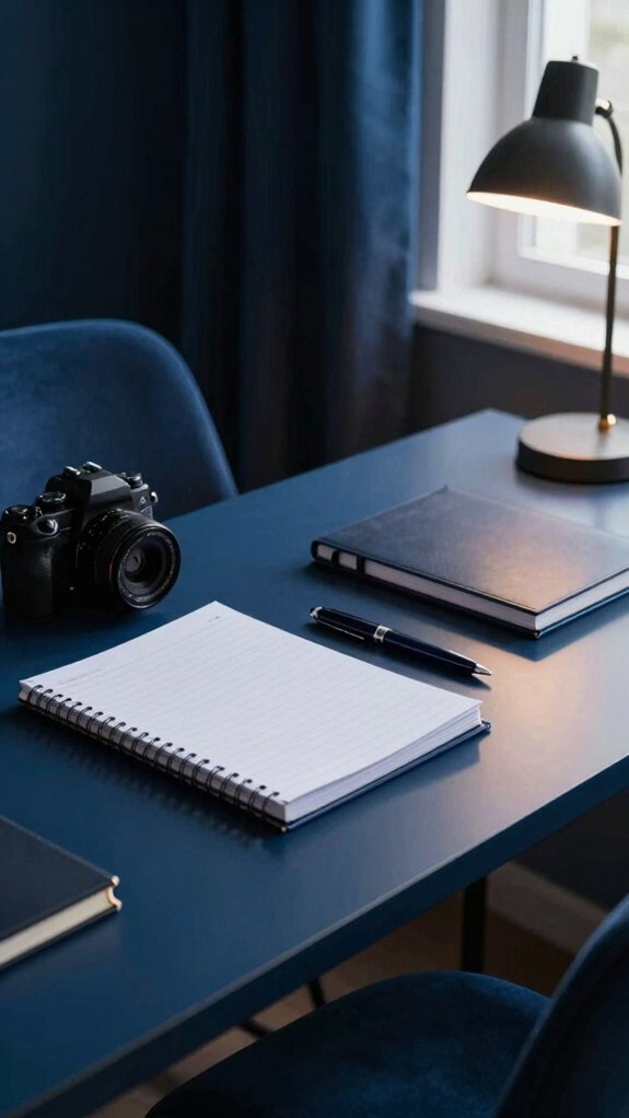 midnight blue shifts through lighting