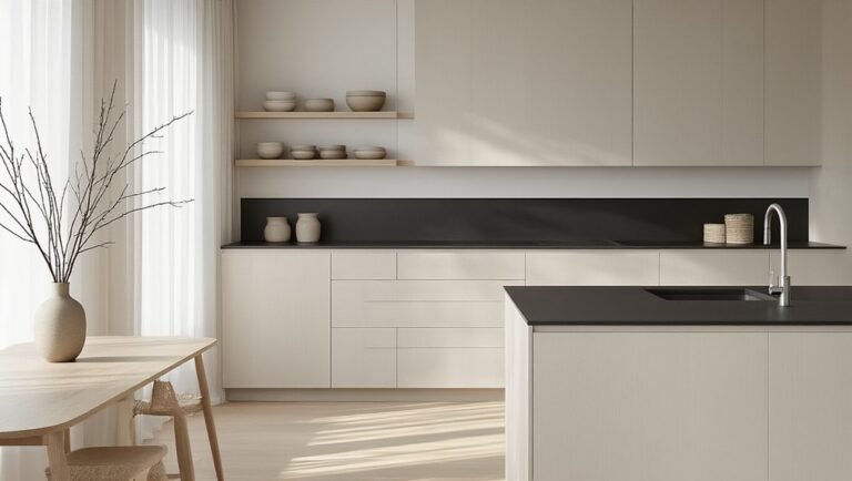 minimal scandinavian kitchen practicality
