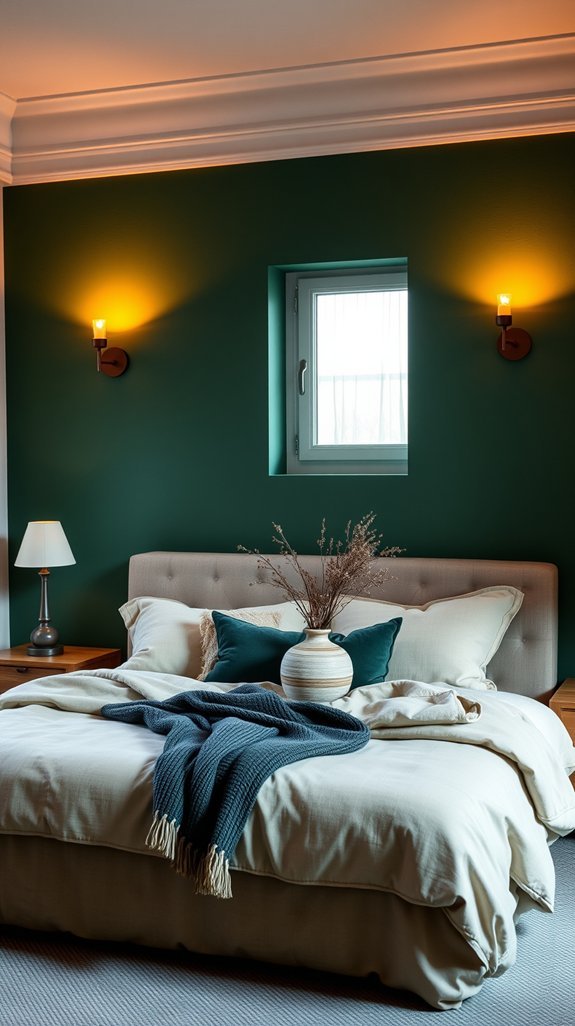 moody green accent wall transformation