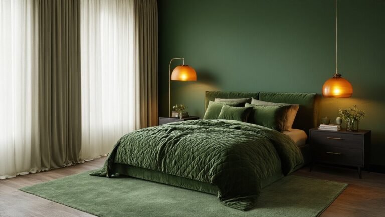 moody green bedroom ideas