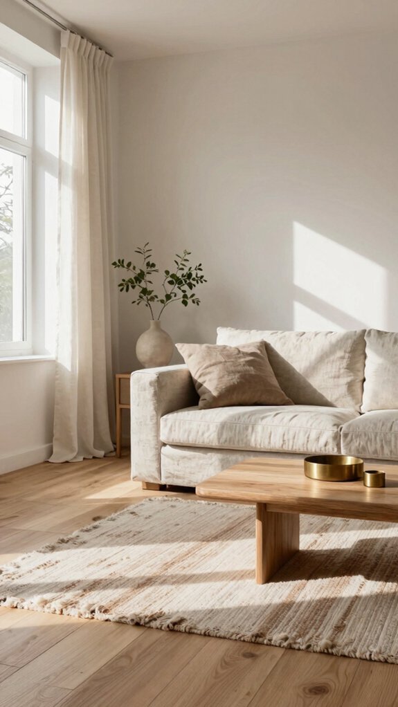 muted earth tones ground minimalist spaces