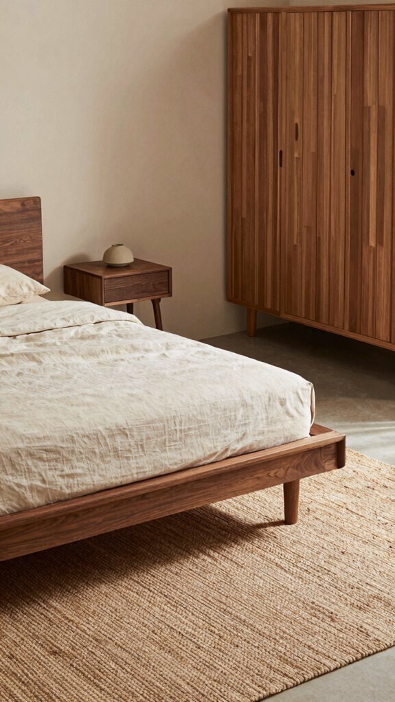 natural fiber rug anchors japandi spaces