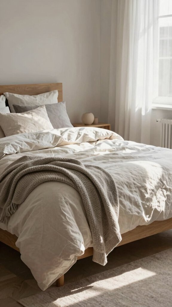 natural linen and cotton bedding