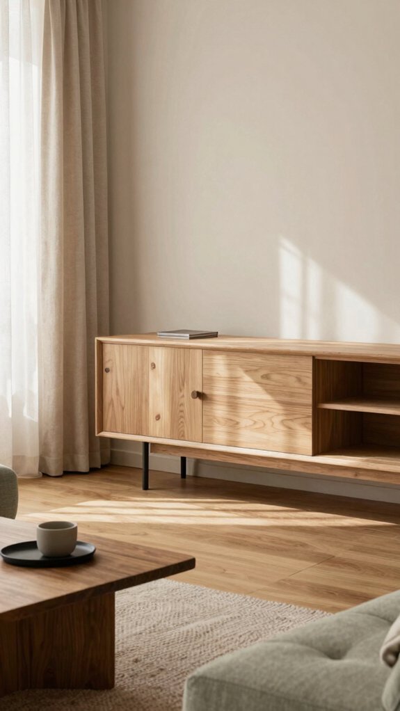 natural wood grounds warm minimalism