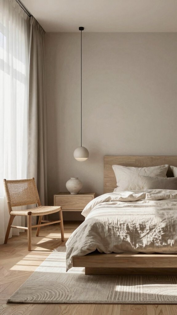 neutral palette for serene japandi space