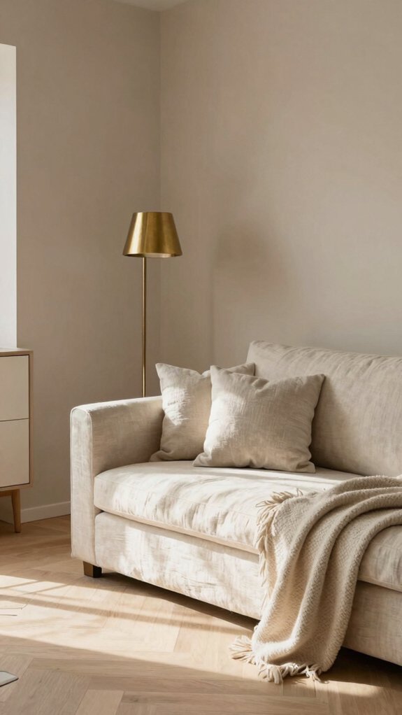 oatmeal textures warm brass