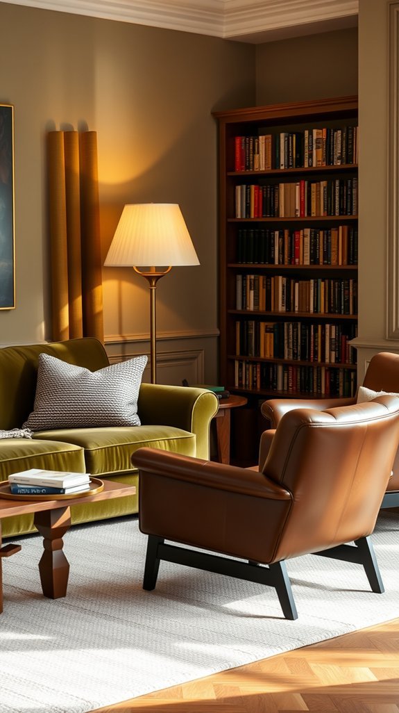 olive leather brass glow