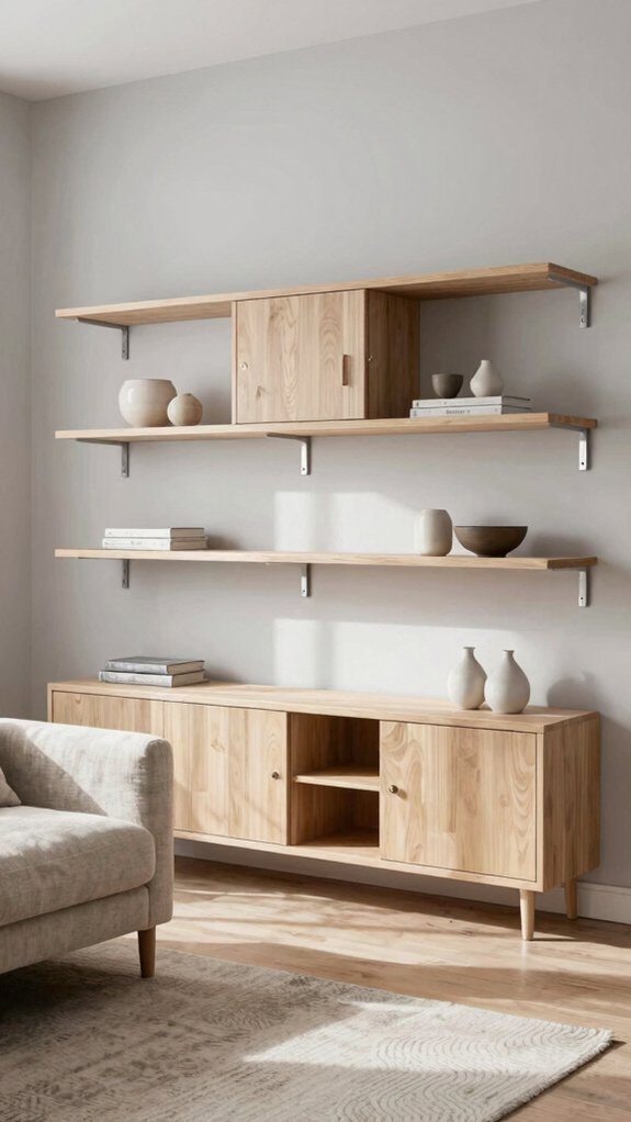 open scandinavian shelving balance