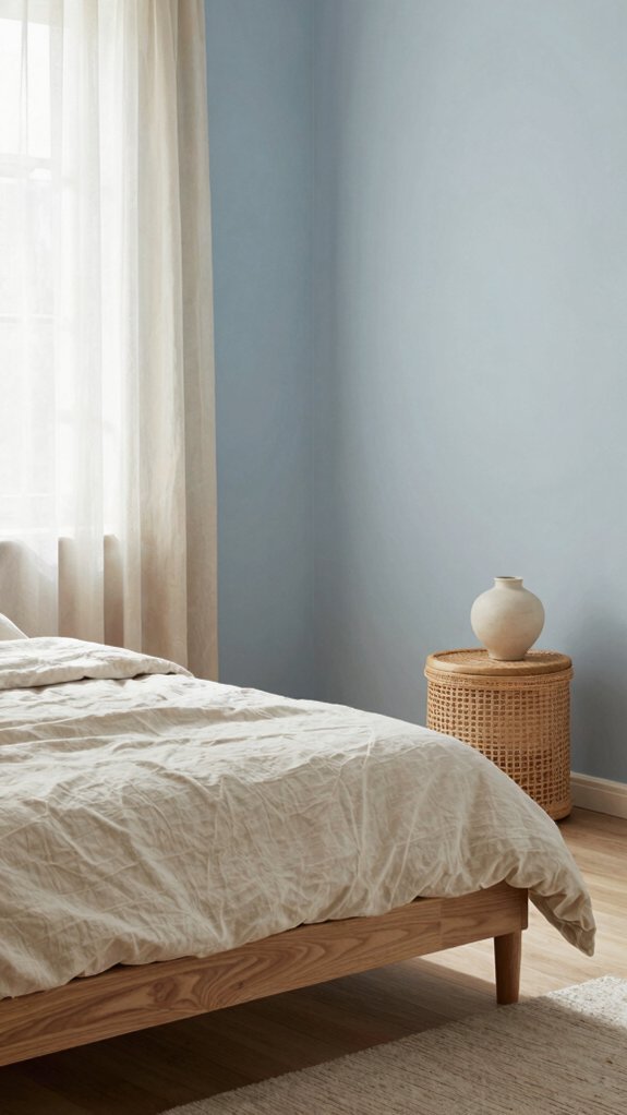 pale blue natural linen serenity