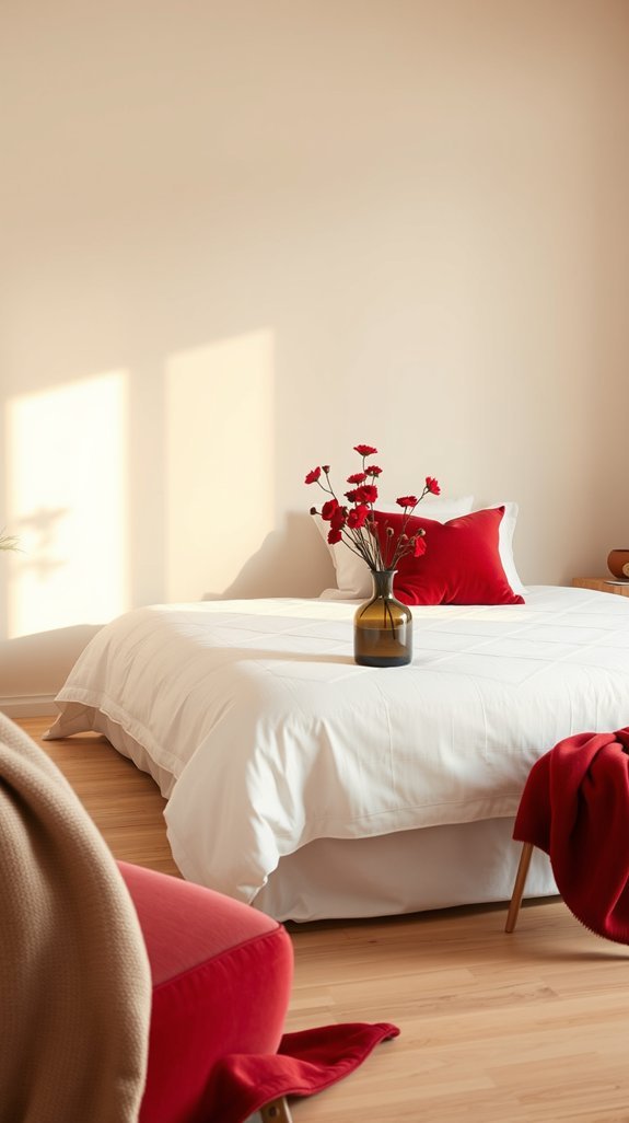 red accents 20 30 balance with neutrals