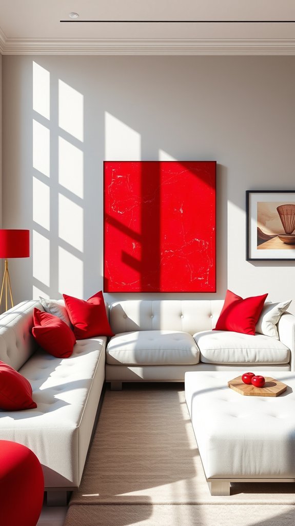 red bold art elevates space