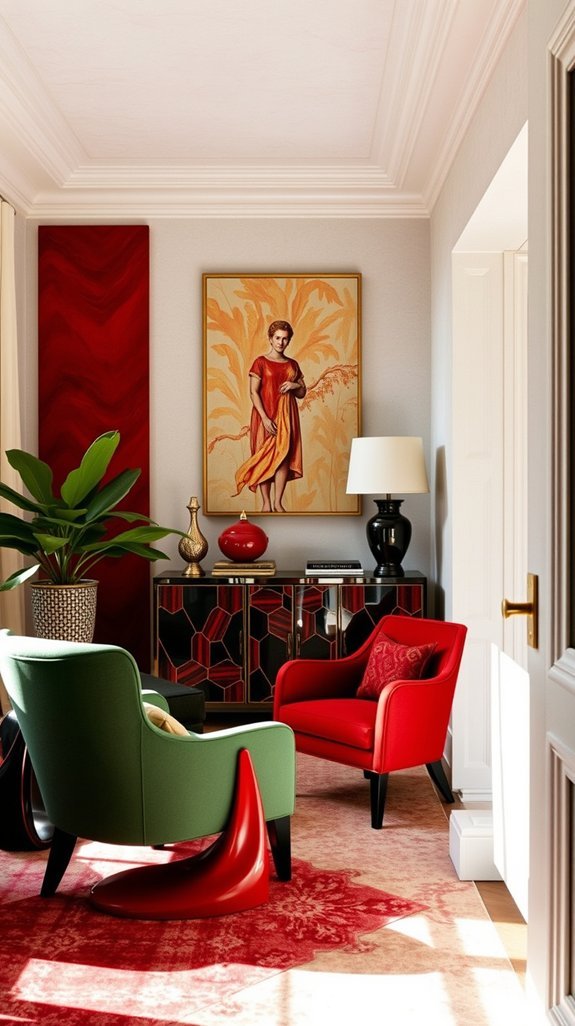 red consistency across kelly wearstler collections