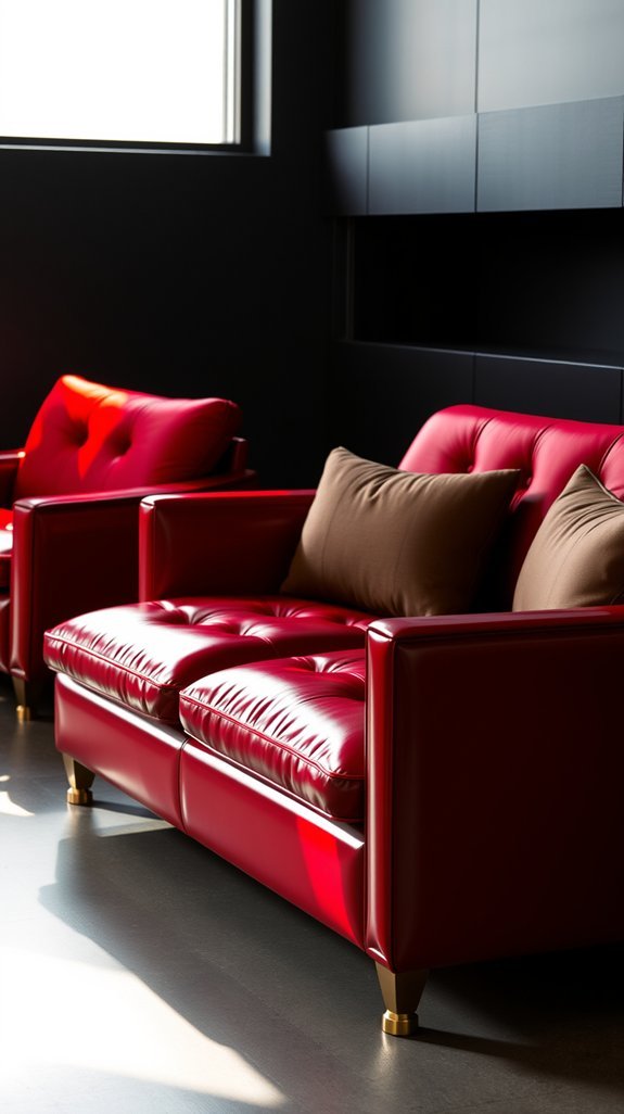 red lacquered ergonomic seating synergy